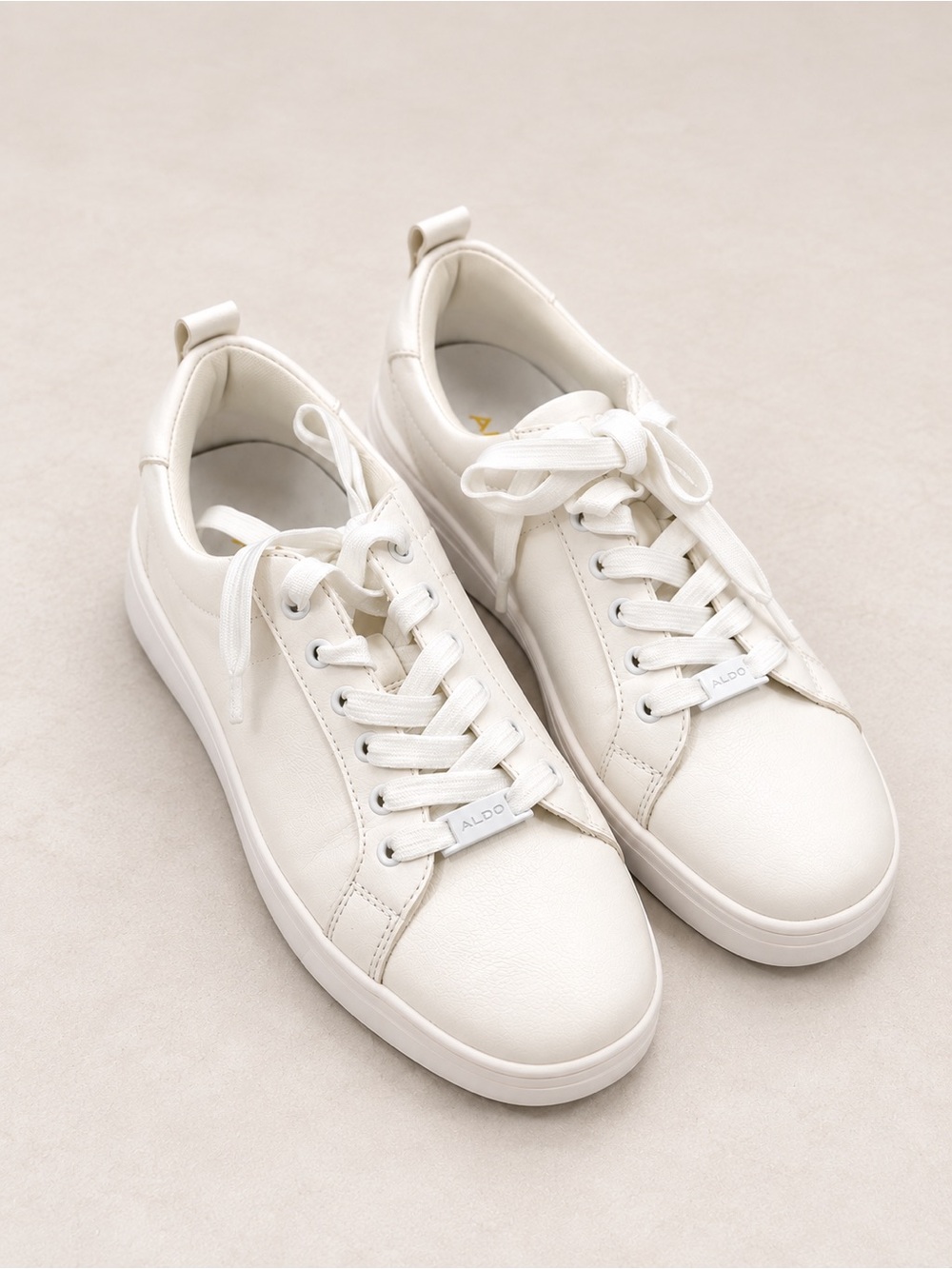 ALDO White Platform Lace-Up Sneakers Women’s Size 8